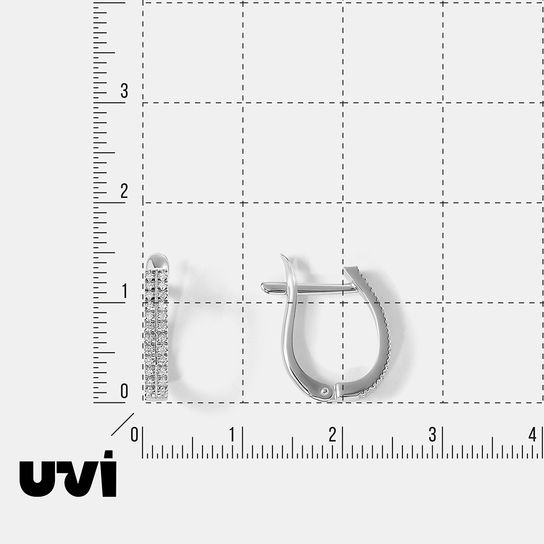 Серьги из белого золота с бриллиантами