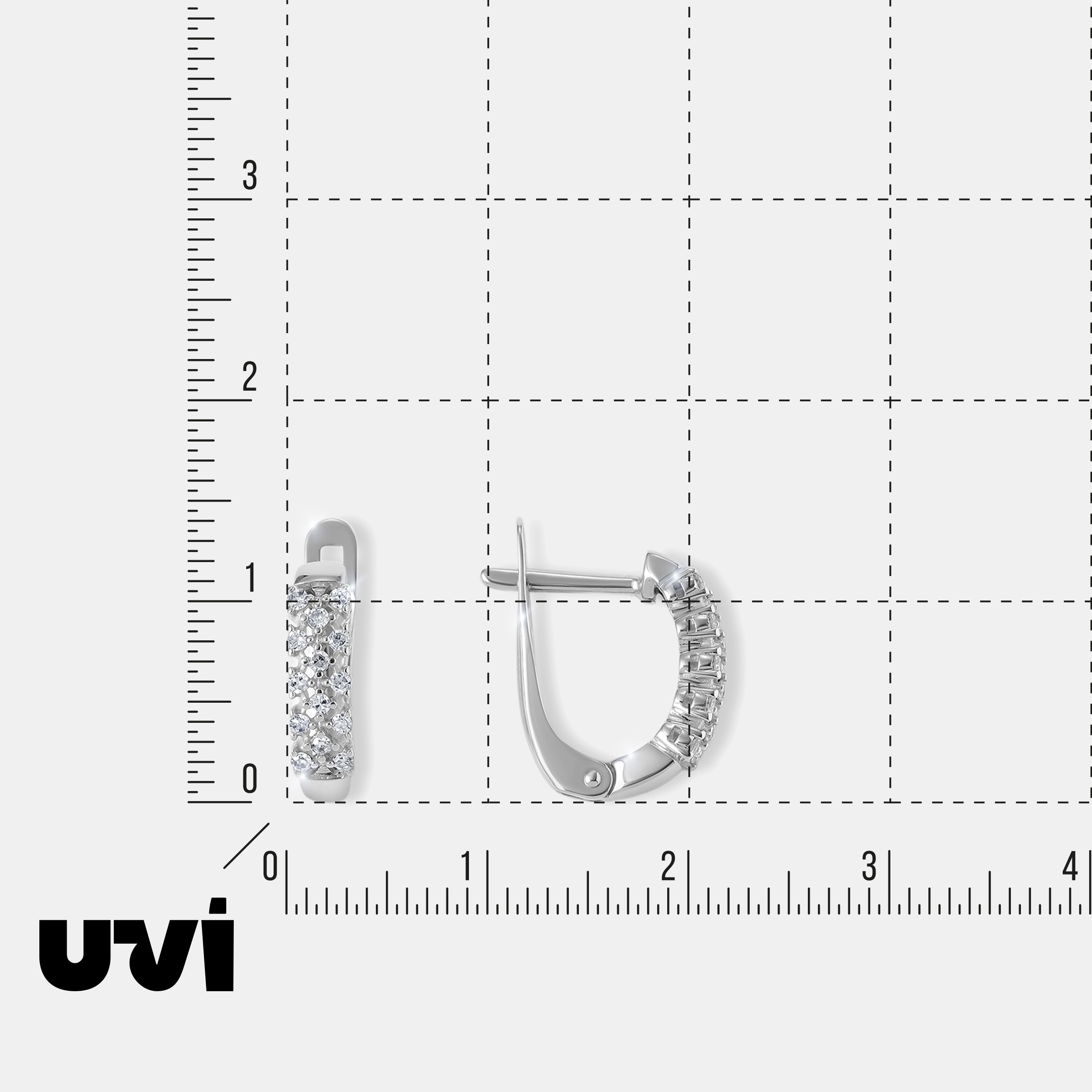 Серьги из белого золота с бриллиантами