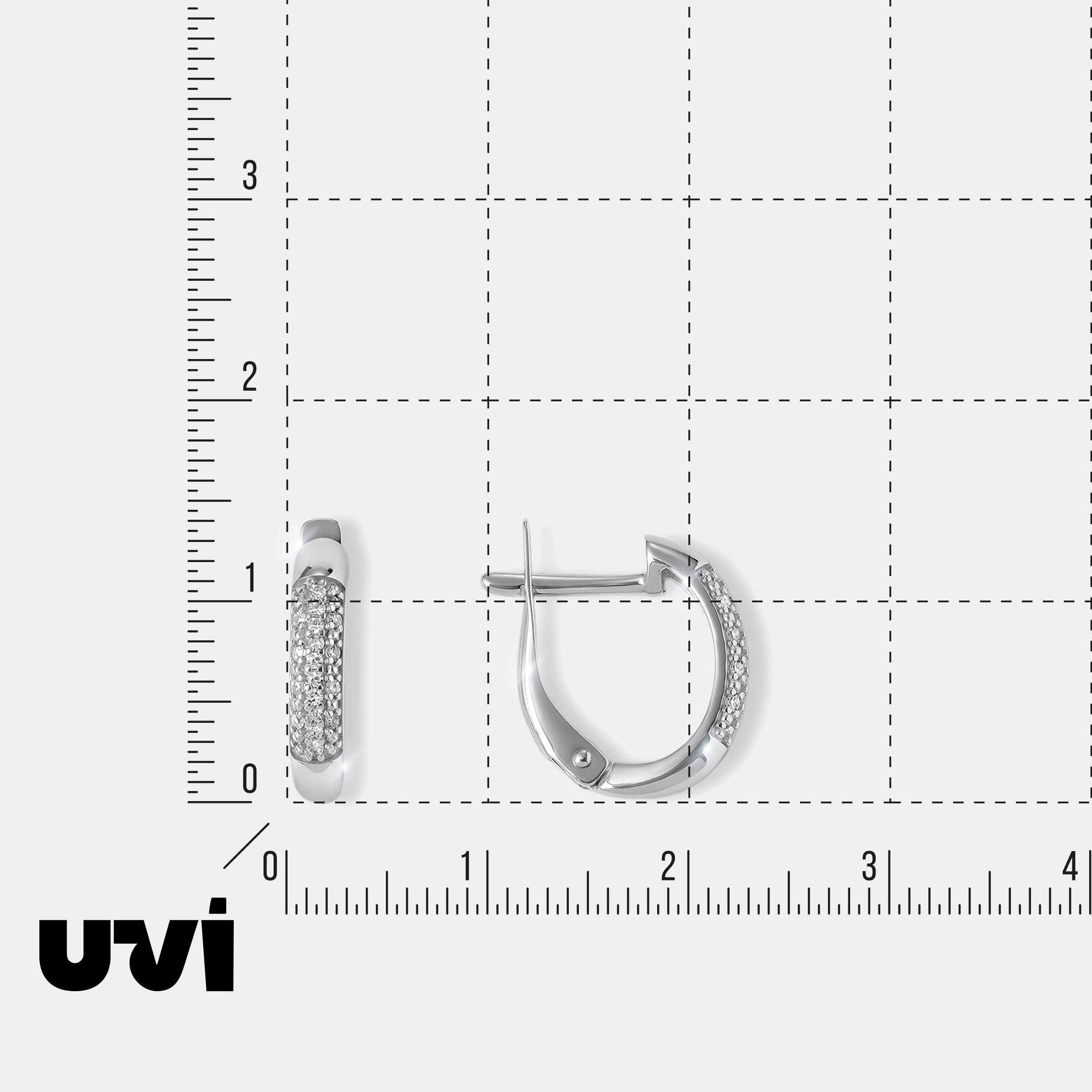 Серьги из белого золота с бриллиантами