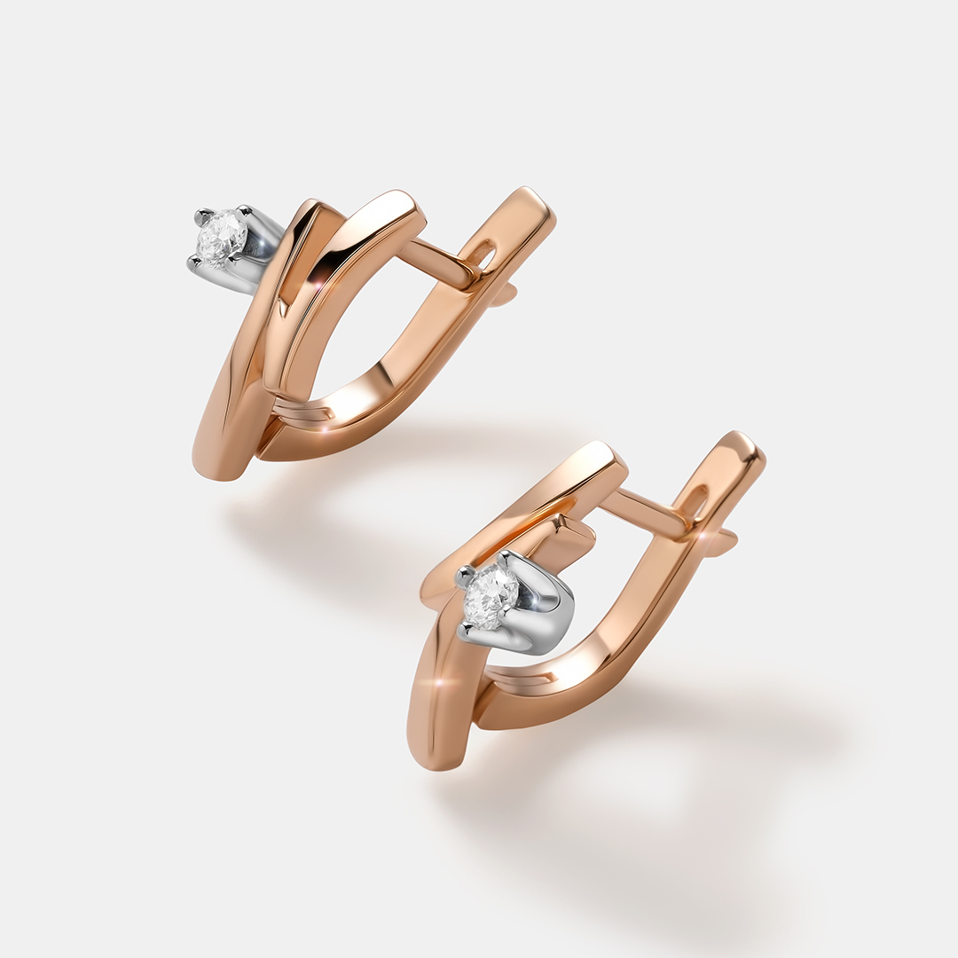 Серьги из золота с бриллиантами