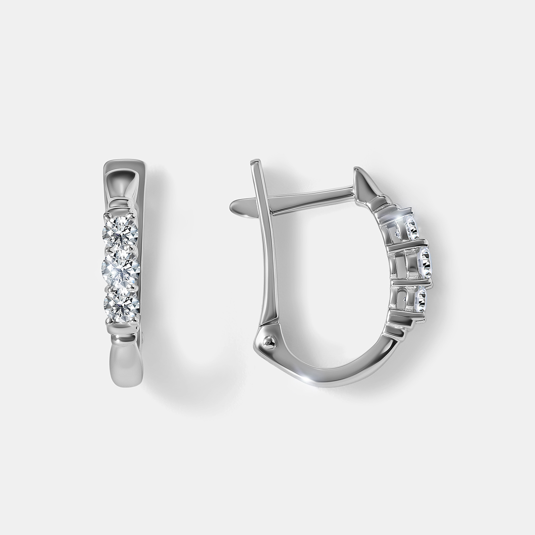 Серьги из платины с бриллиантами
