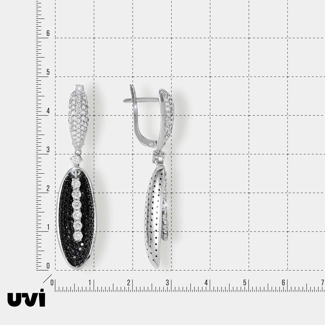 Серьги из белого золота с бриллиантами