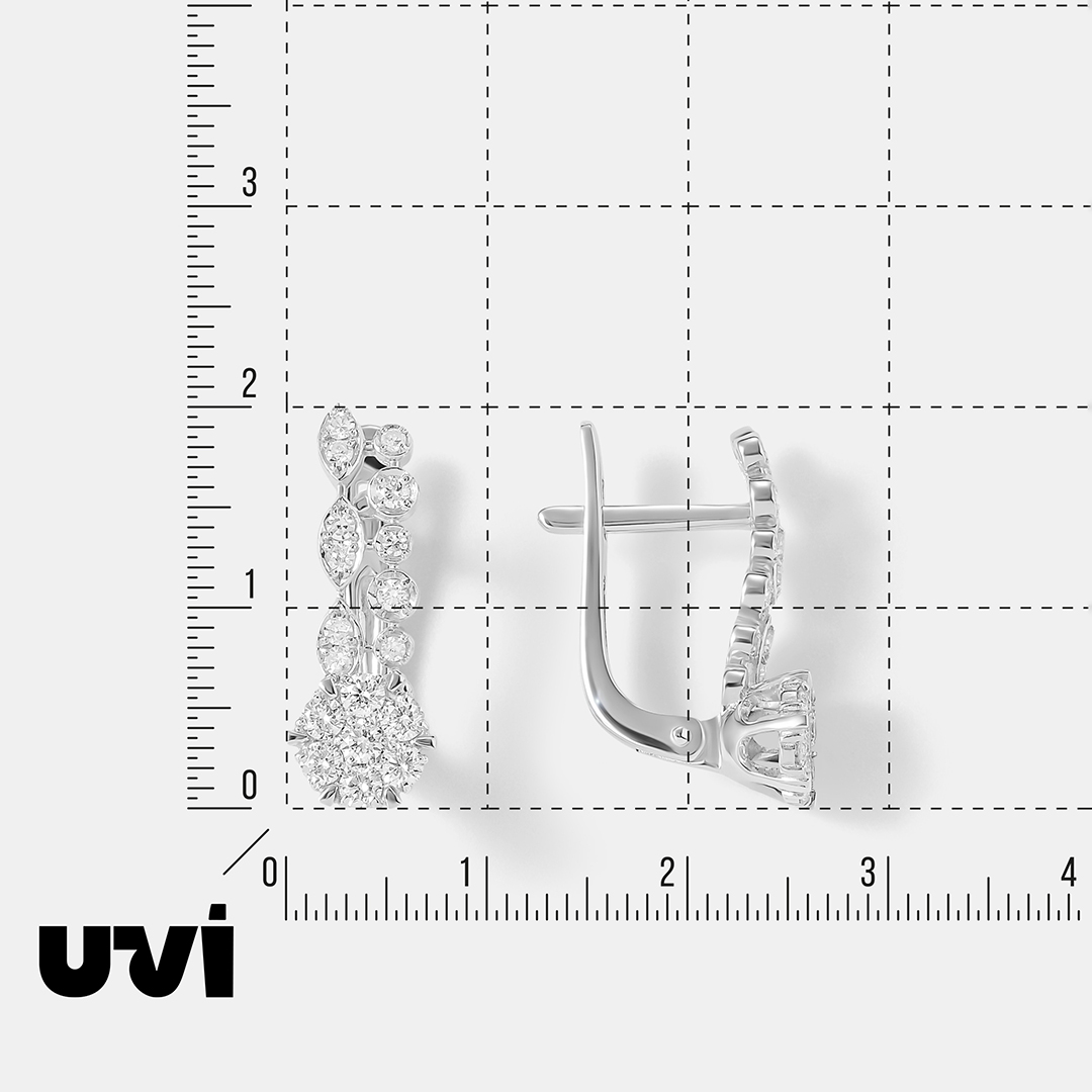 Серьги из белого золота с бриллиантами