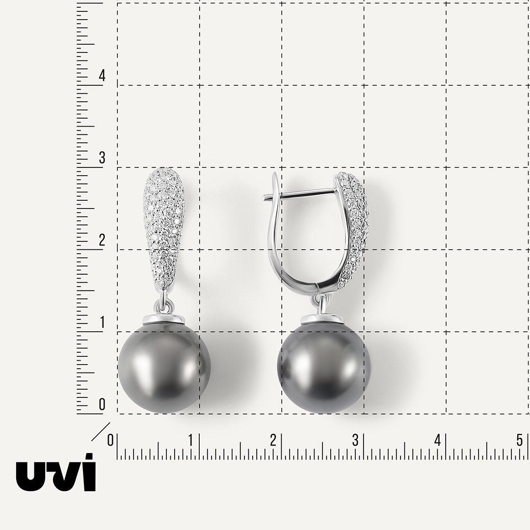 Серьги из белого золота с жемчугом