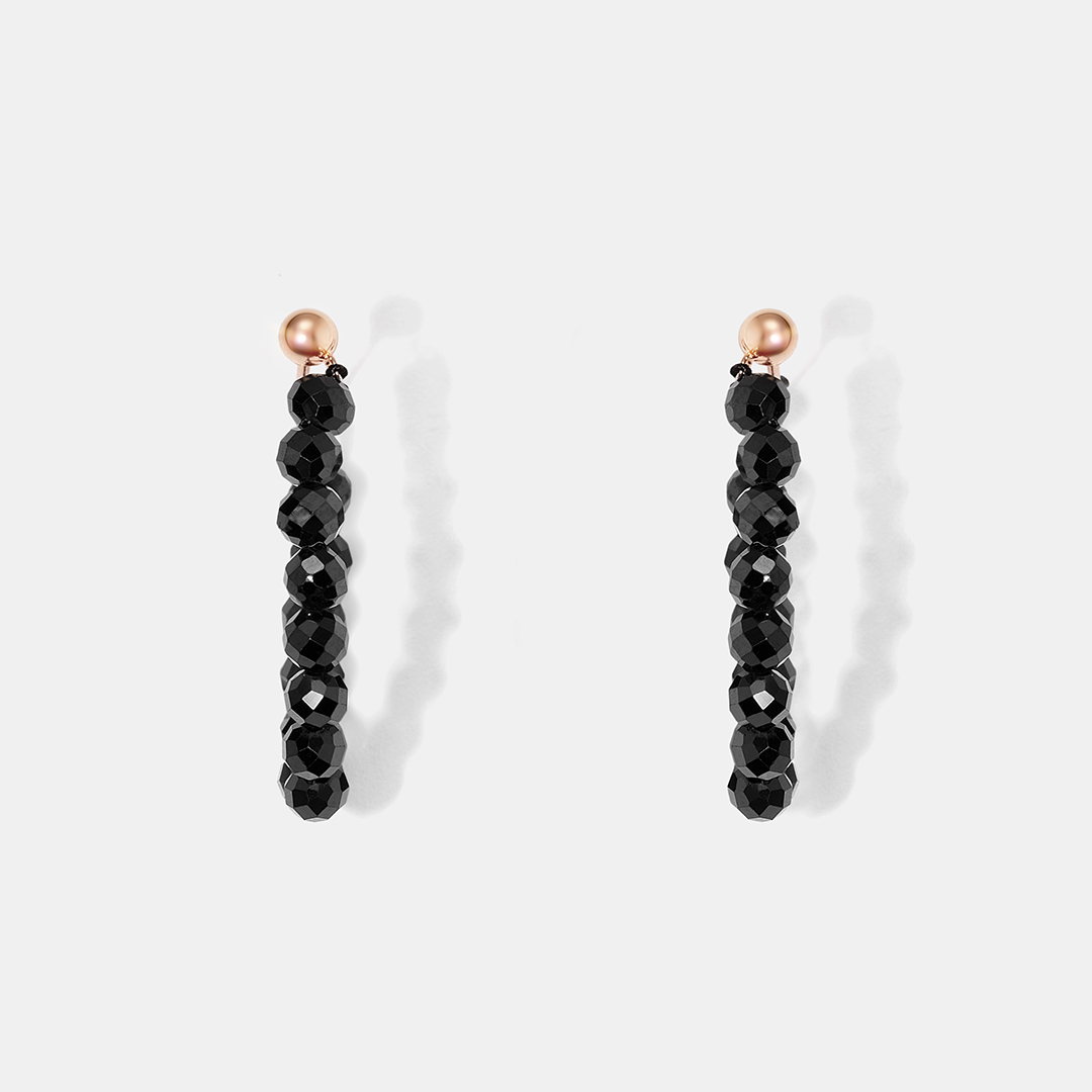 Серьги-пусеты из золота со шпинелью