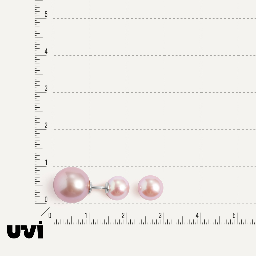 Серьги-пусеты из белого золота с жемчугом Эдисон