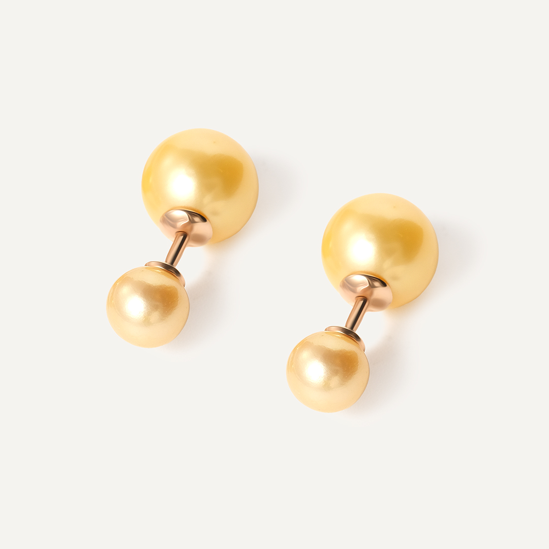 Серьги-пусеты из золота с жемчугом Эдисон
