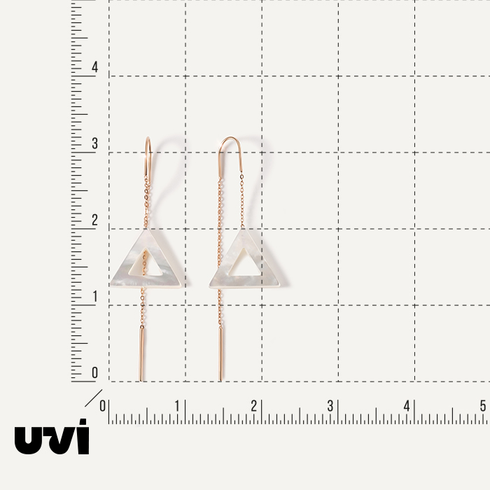 Серьги-протяжки из золота с перламутром