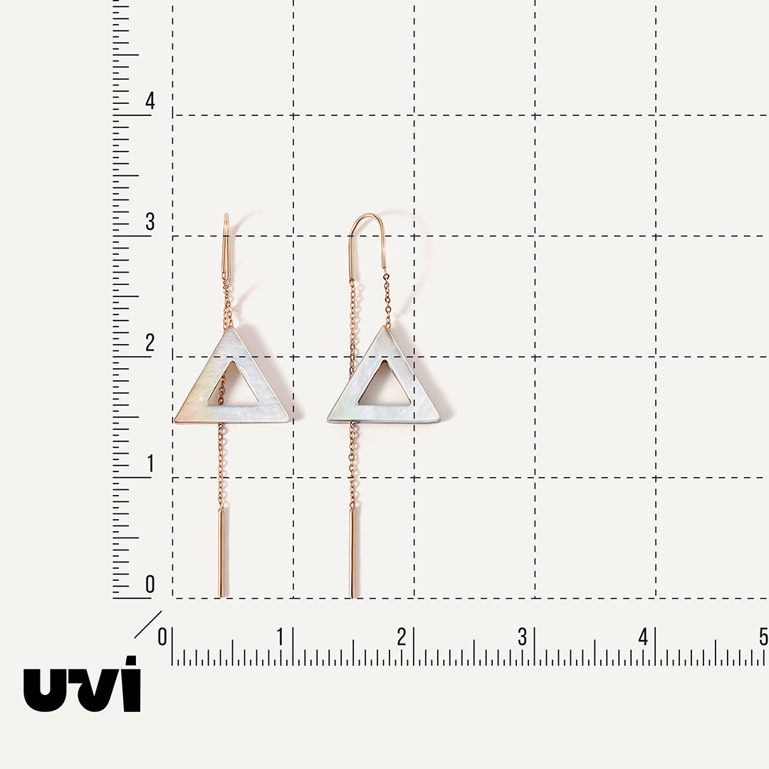 Серьги-протяжки из золота с перламутром