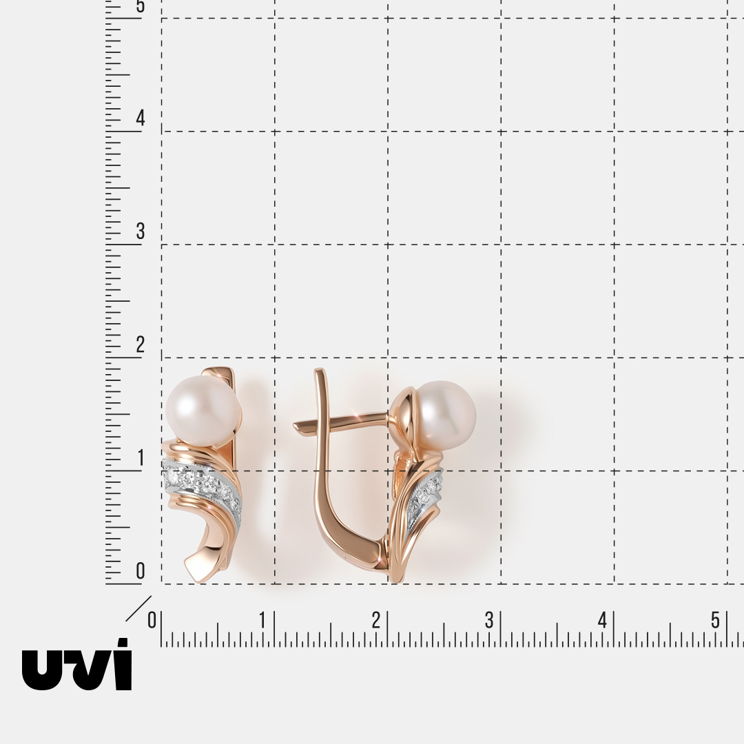 Серьги из золота с жемчугом