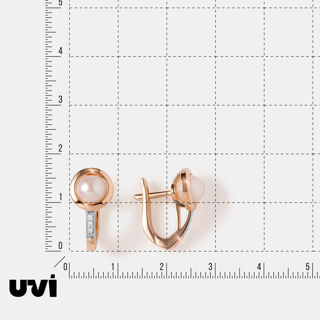 Серьги из золота с жемчугом