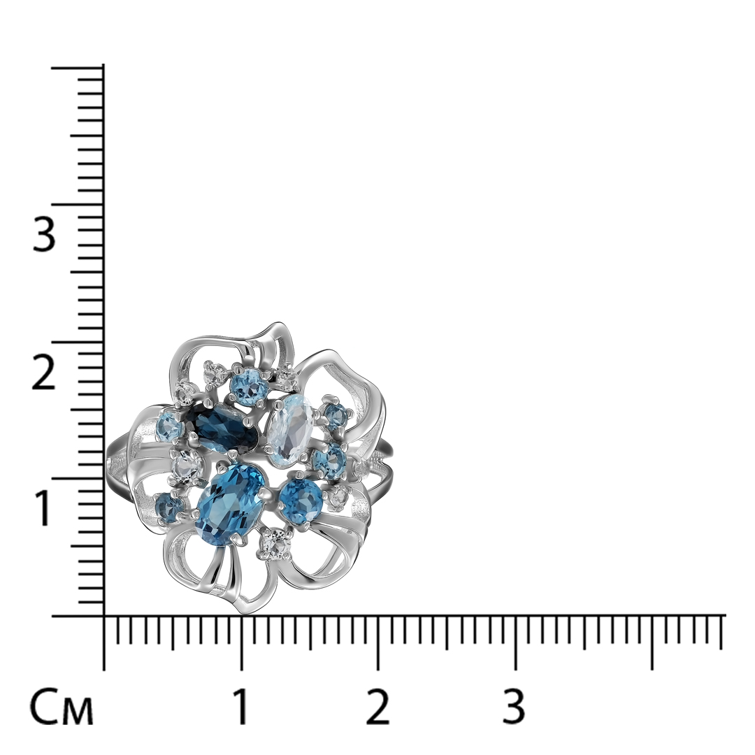 Серебряное кольцо с топазами