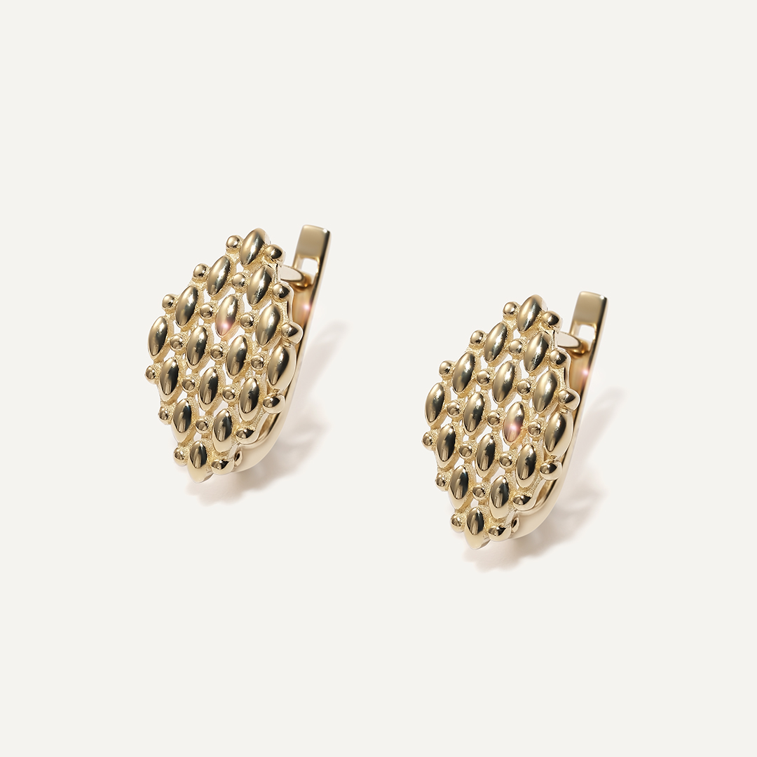 Серьги из желого золота