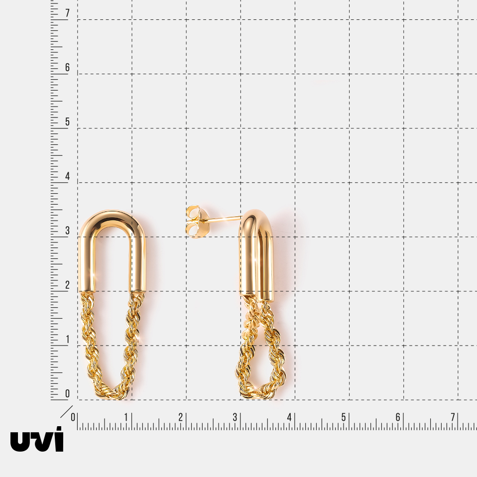 Серьги-пусеты из желтого золота