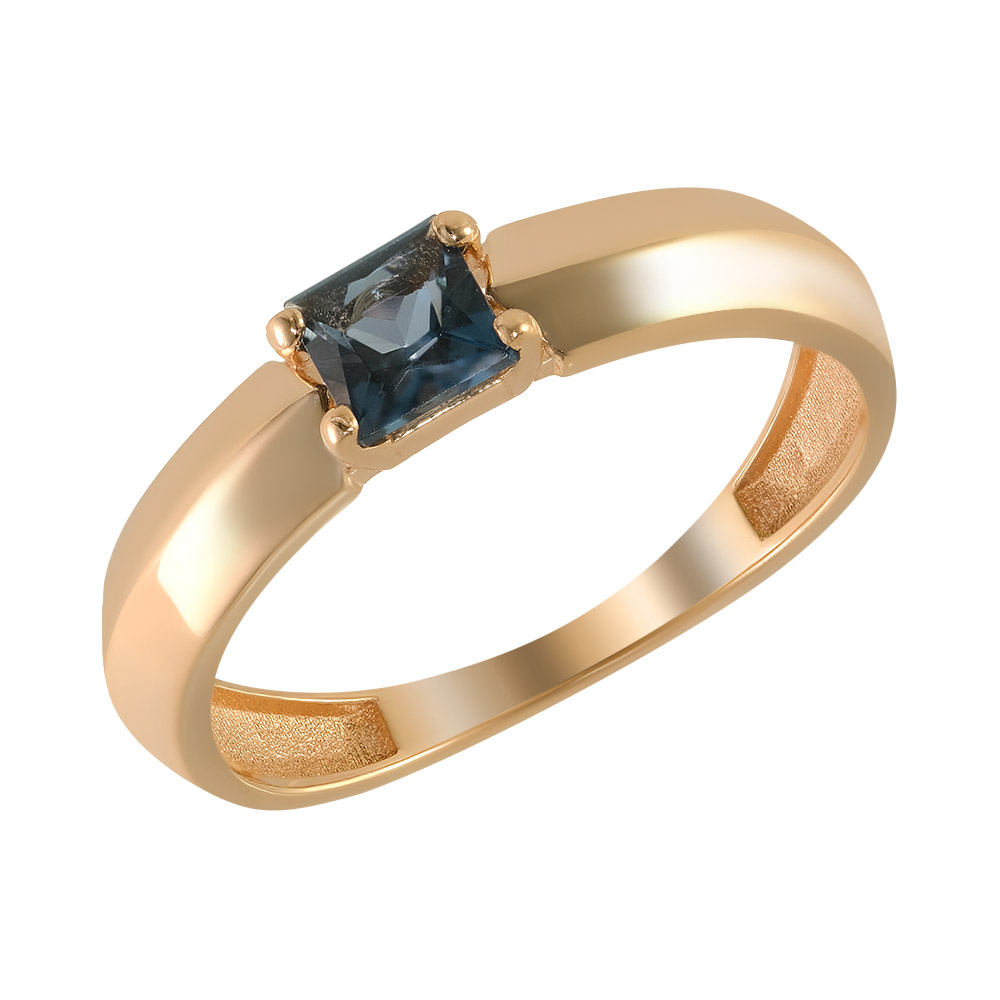 Серебряное кольцо 925 пробы; вставки 1 Топаз Лондон;