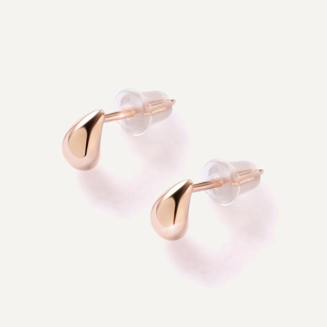 Серьги-пусеты из золота "Капли"