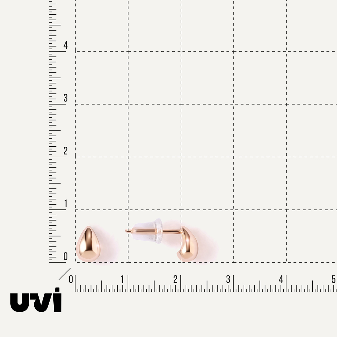 Серьги-пусеты из золота "Капли"