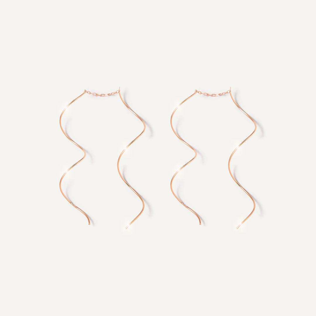 Серьги-протяжки из золота