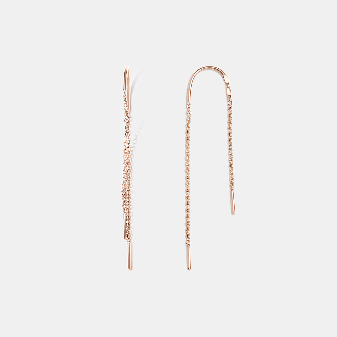 Серьги-протяжки из золота