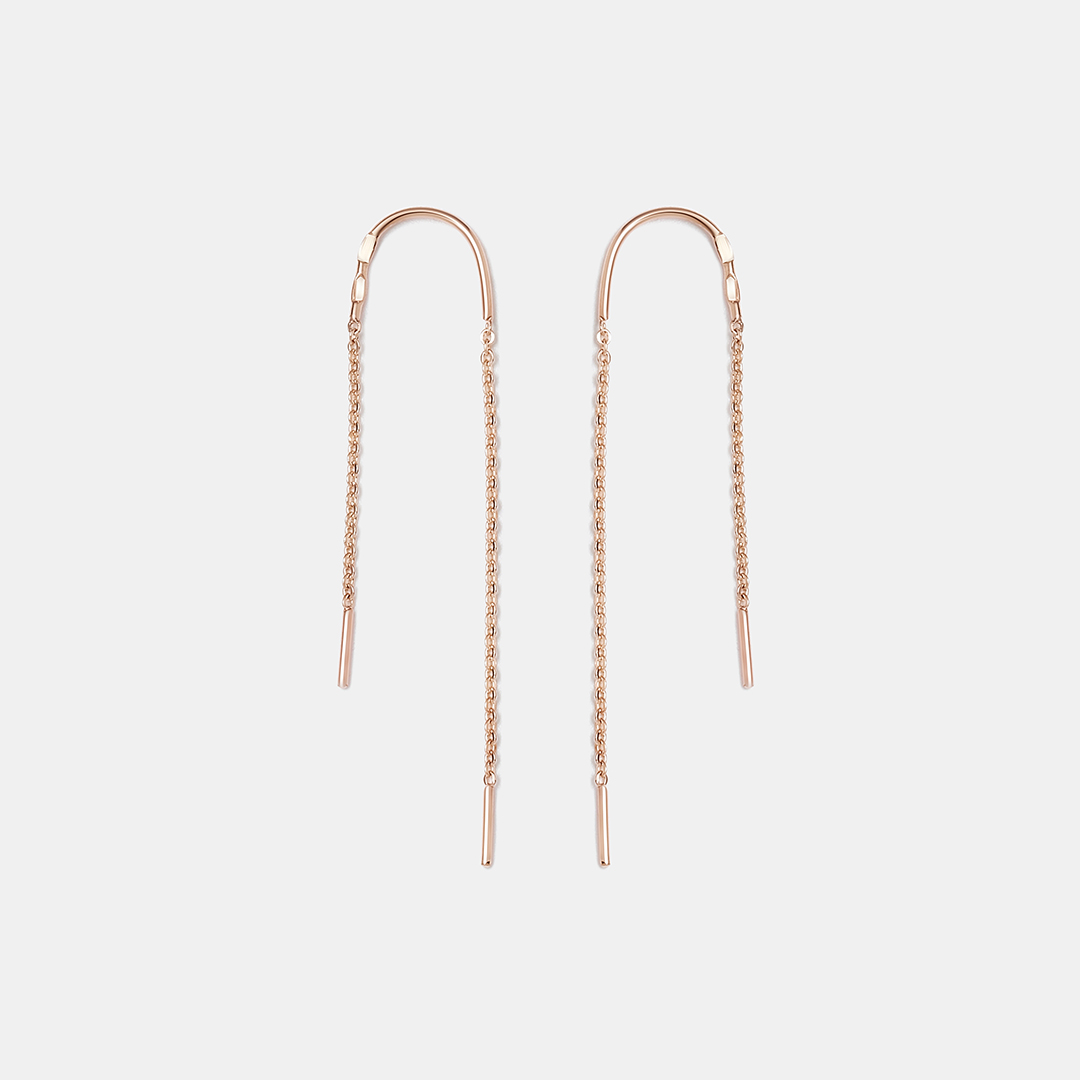 Серьги-протяжки из золота