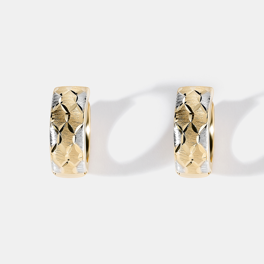 Серьги-конго из желтого золота