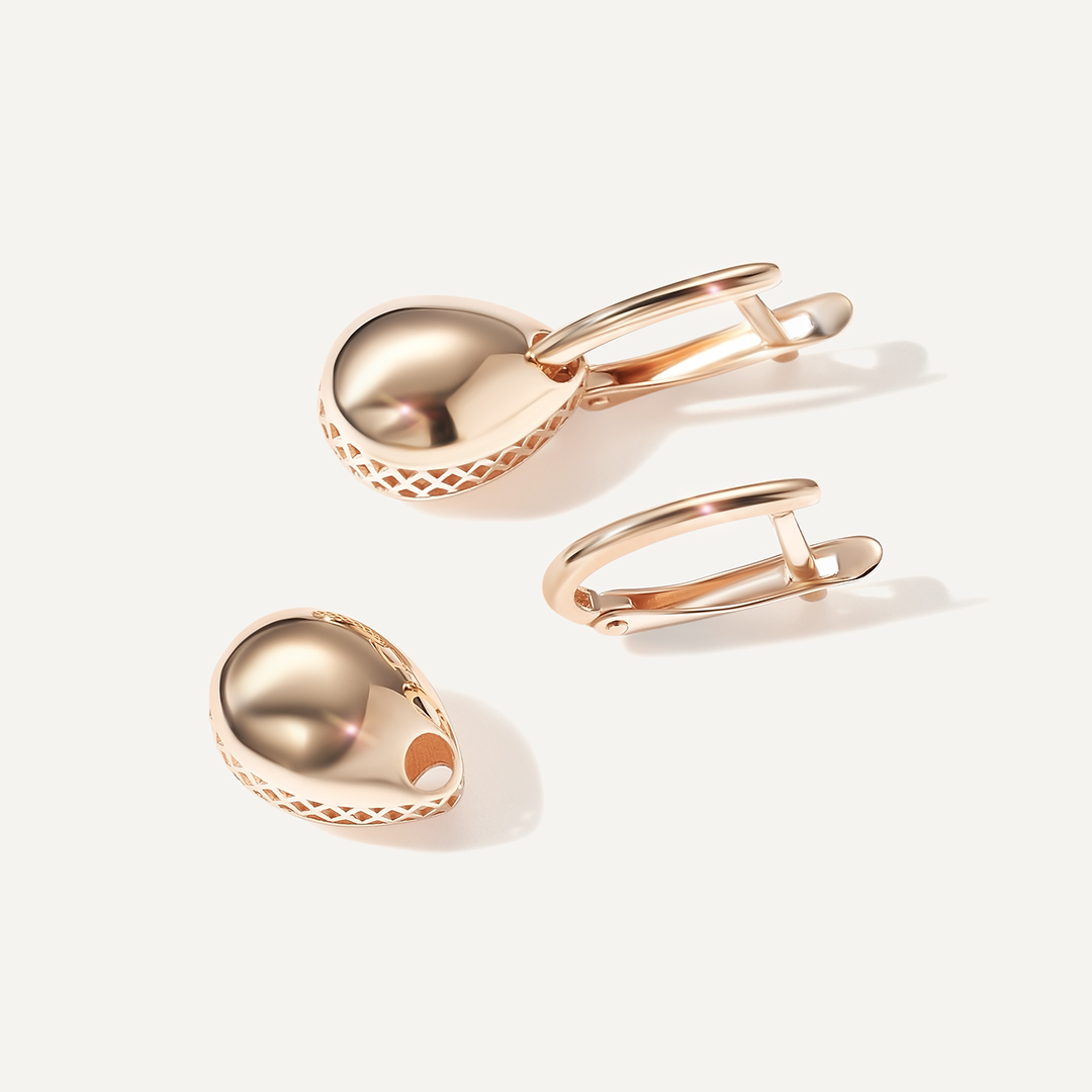 Серьги из золота "Капли"