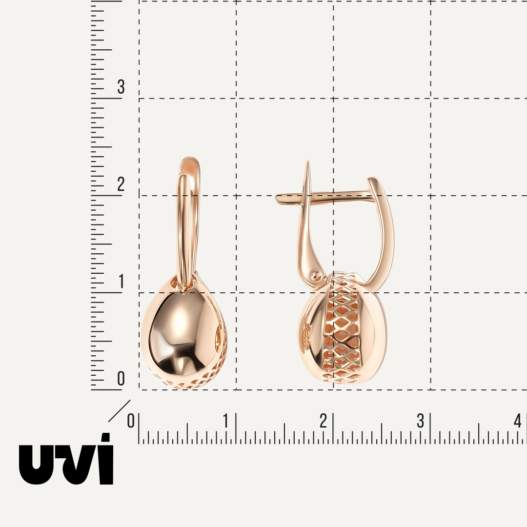 Серьги из золота "Капли"