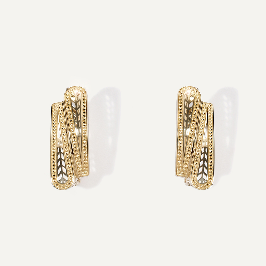 Серьги из желтого золота