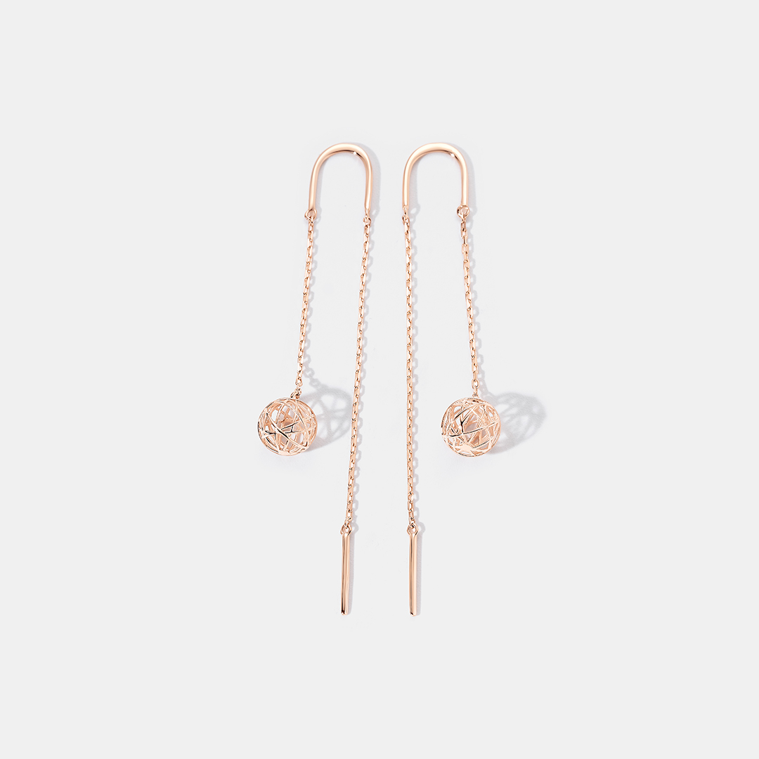 Серьги-протяжки из золота