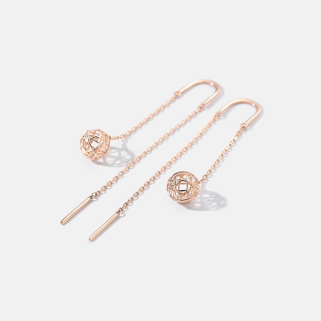 Серьги-протяжки из золота