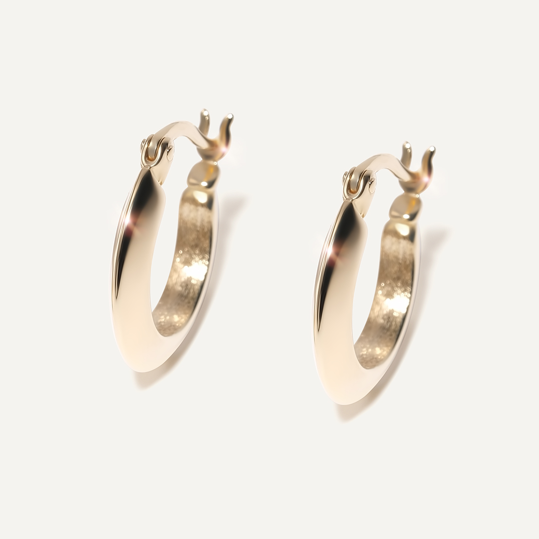 Серьги-конго из желтого золота