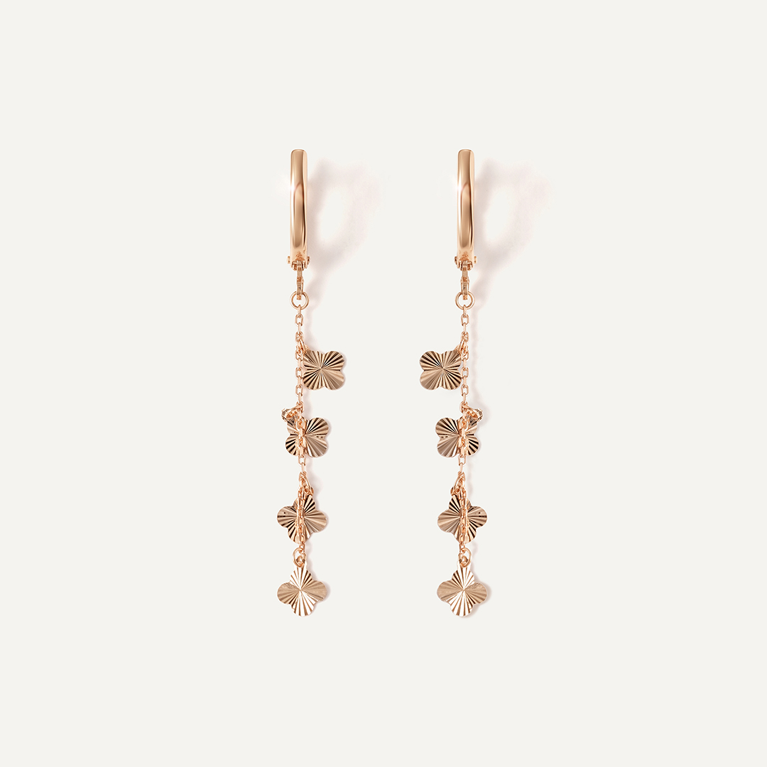 Серьги из золота "Клевер"