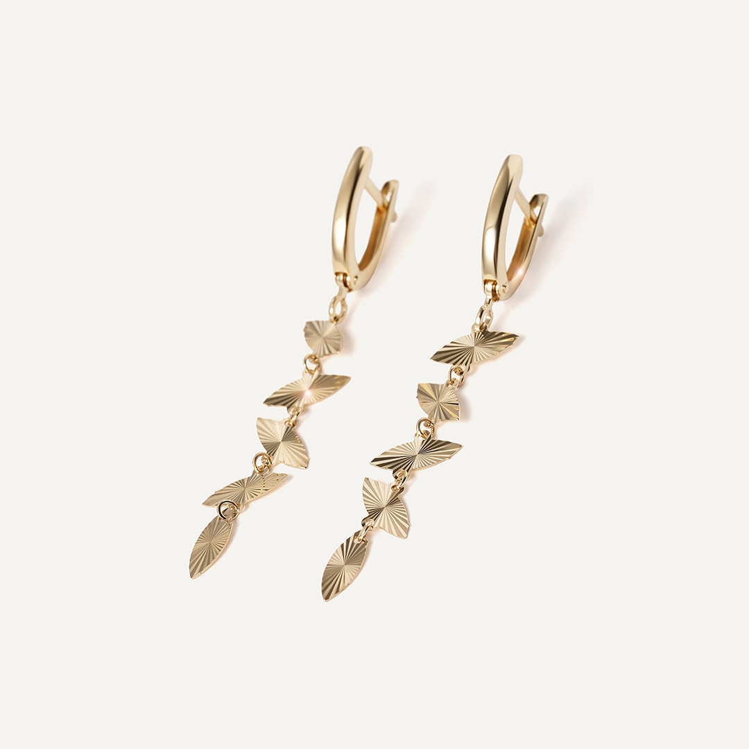 Серьги из желтого золота