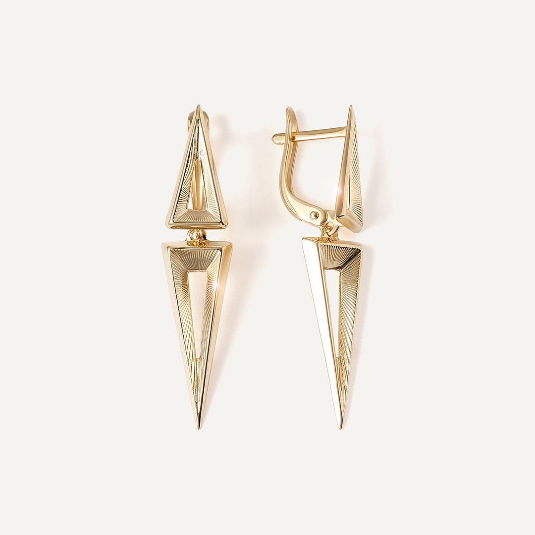 Серьги из желтого золота