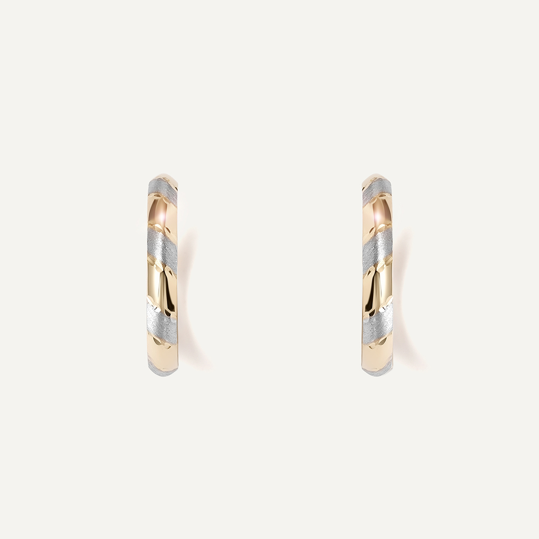 Серьги-конго из желтого золота