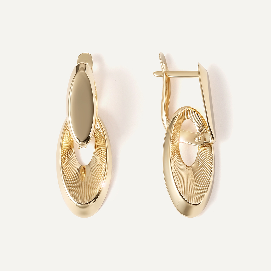 Серьги из желтого золота