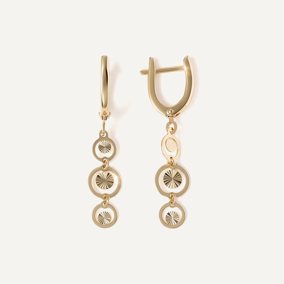 Серьги из желтого золота