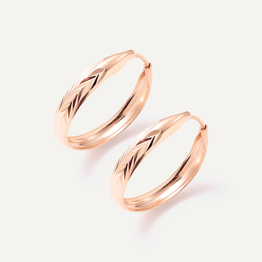 Серьги-конго из золота