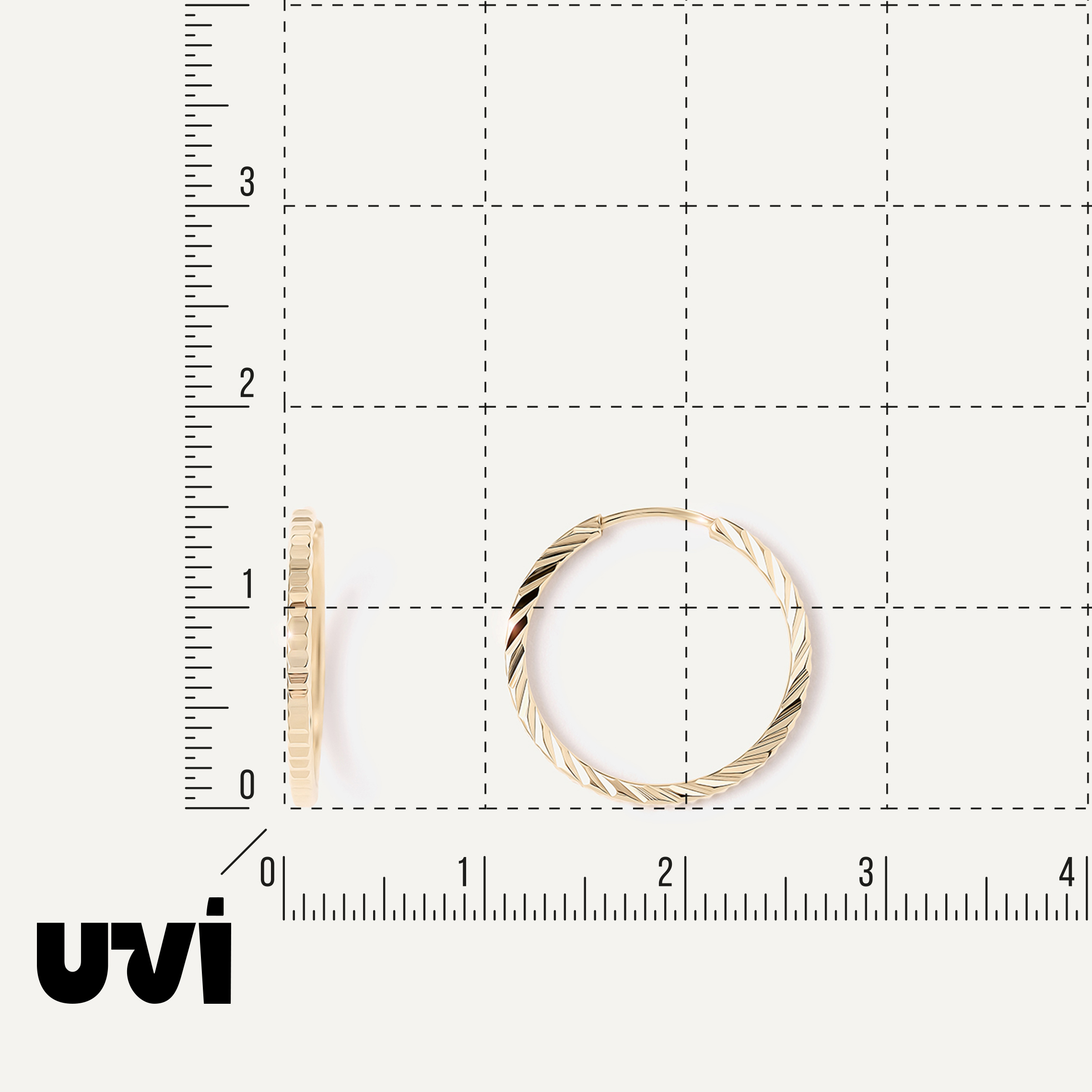 Серьги-конго из желтого золота