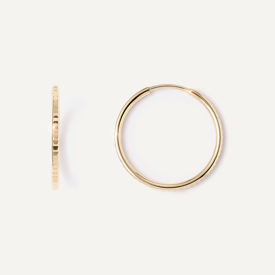 Серьги-конго из желтого золота