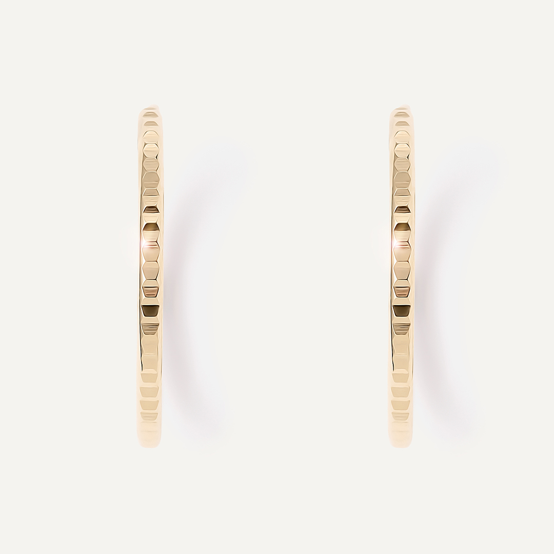 Серьги-конго из желтого золота