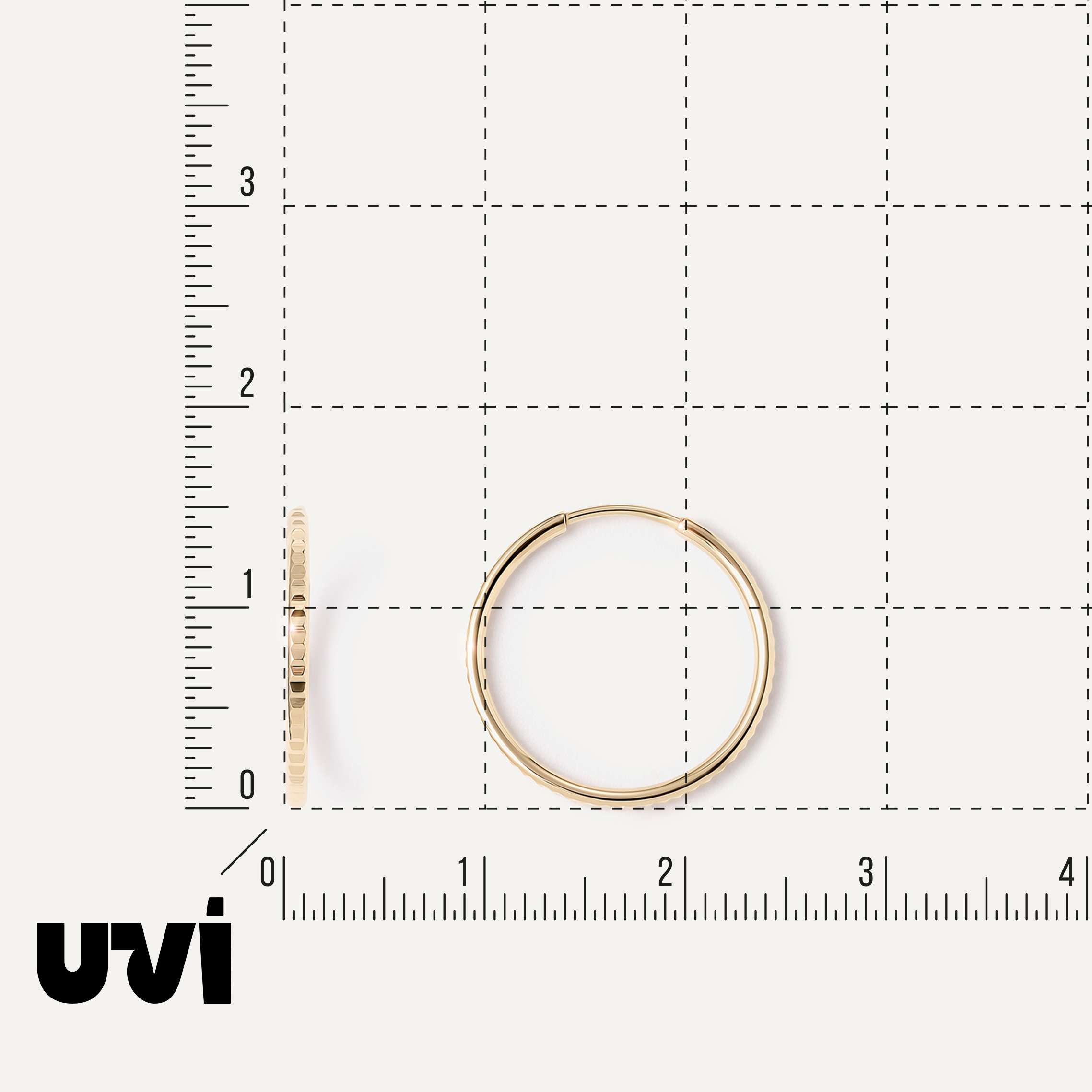 Серьги-конго из желтого золота