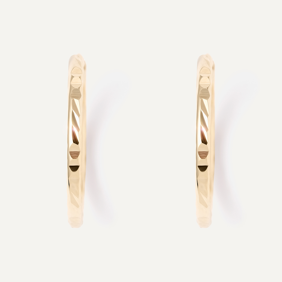 Серьги-конго из желтого золота