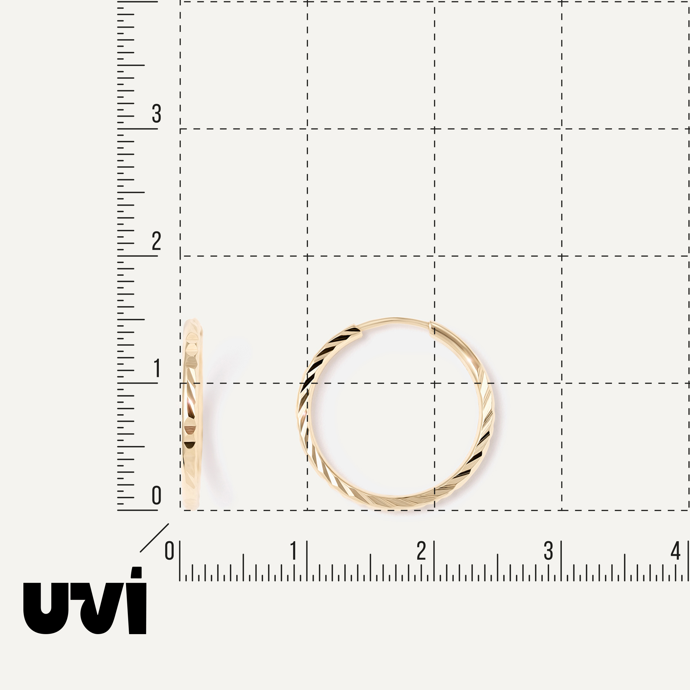 Серьги-конго из желтого золота