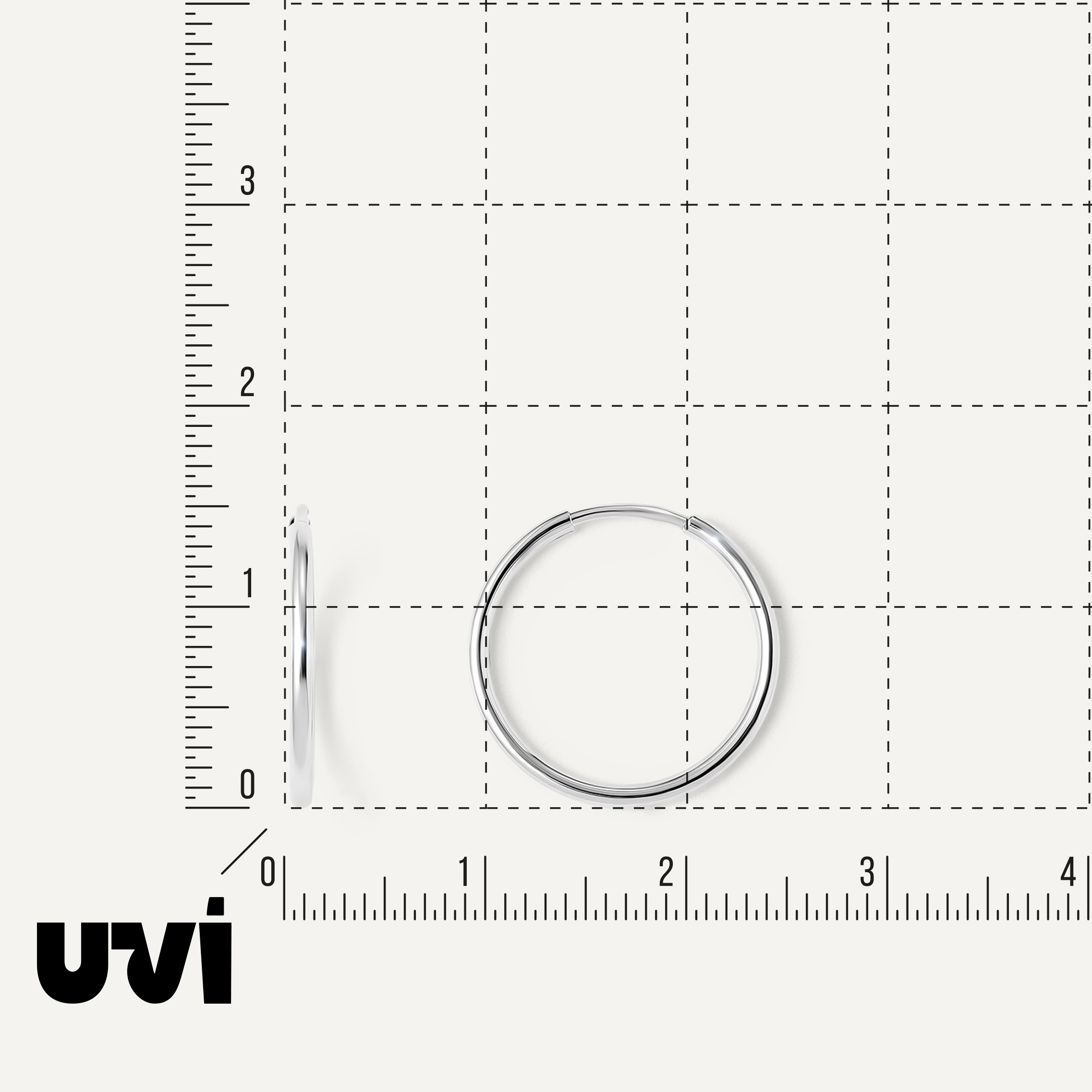 Серьги-конго из белого золота