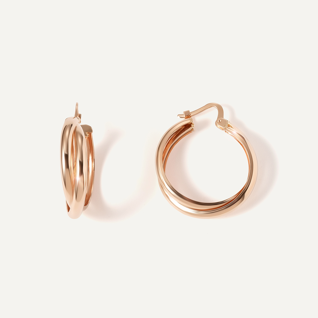 Серьги-конго из золота