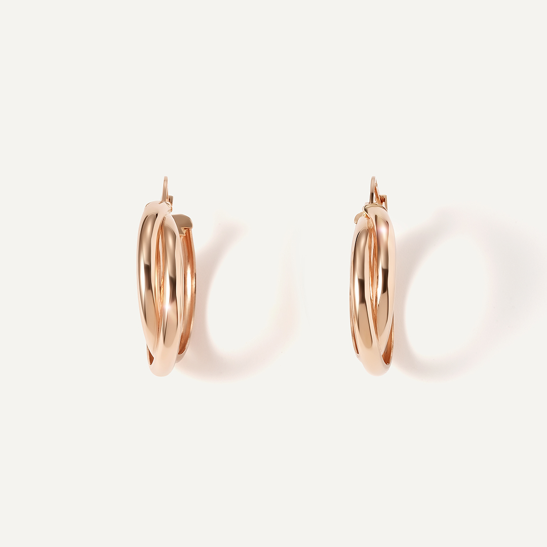 Серьги-конго из золота