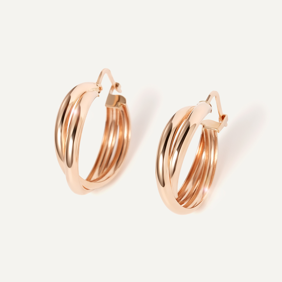 Серьги-конго из золота