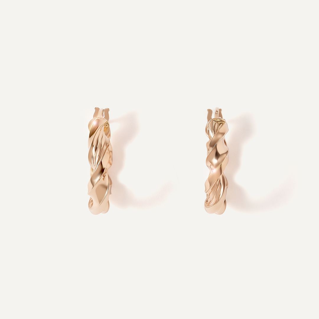 Серьги-конго из золота