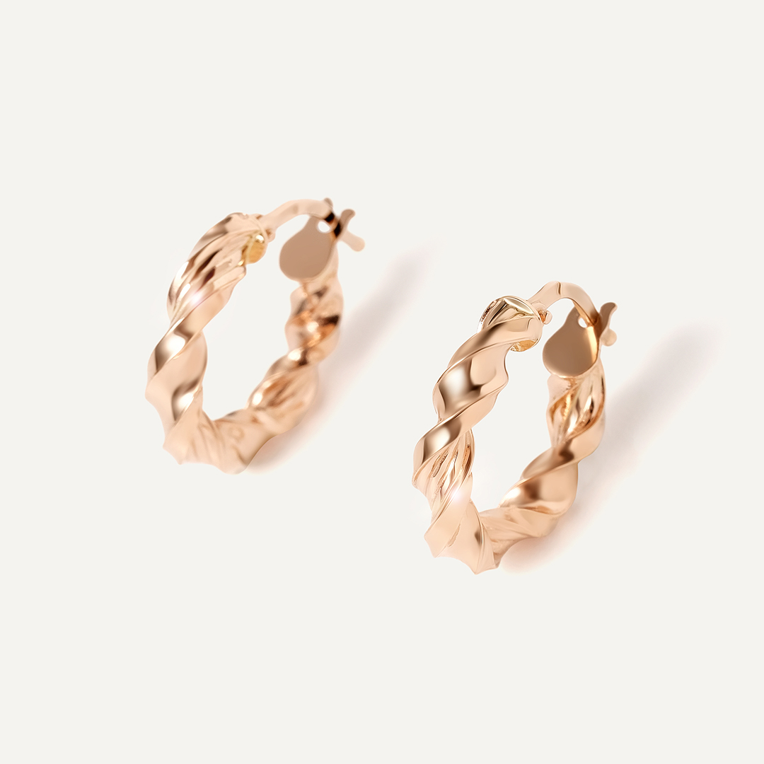 Серьги-конго из золота